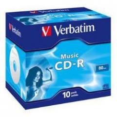 VERBATIM CD R AUDIO 700MB 12X JEWEL CASE 10 80 MINUTOS
