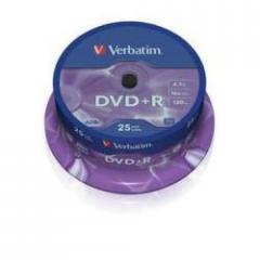 VERBATIM DVD R 4 7GB 16X SPINDLE 25 ADVANCED AZO