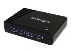 StarTech com 4 Port Black SuperSpeed USB 3.0 Hub