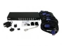 StarTech com 16 Port 1U RackMount USB KVM Switch Kit with OSD and