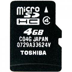 Tarjeta de Memoria Toshiba MicroSD HC de 4 GB