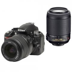 Cámara réflex digital Nikon D3100 con Objetivos 18 55 mm y 55 200