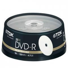 Pack 25 DVD R TDK 4,7 GB
