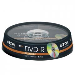 Pack 10 DVD R TDK 4,7 GB