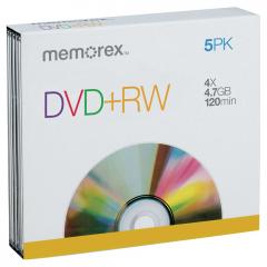 Pack 5 DVD RW Memorex 4,7 GB