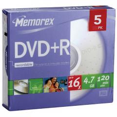 Pack 5 DVD R Memorex 4,7 GB