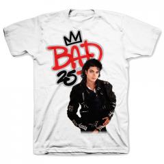 Camiseta blanca Bad 25 Aniversario, Talla XL Jackson, Michael