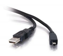 CABLE 2M USB 2.0 A / MINI B 4 PIN NEGRO