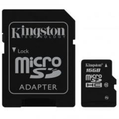 Kingston Micro SD 16GB SDHC Con adaptador SD Clase 10 SDC10