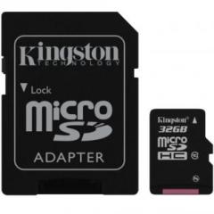 Kingston Micro SD 32 GB SDHC Con adaptador SD Clase 10