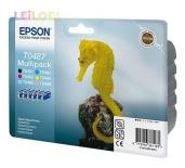 Epson Multipack T0487 negro, amarillo, cián magenta